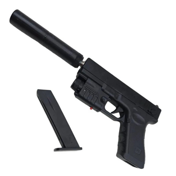 اسباب بازی کلت p180-2 خشابدار/ چراغدار/ با صداخفه کن بدنه مقاوم بسیار با کیفیت